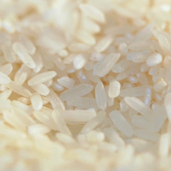 It begins with pure, polished rice, harvested and carefully cleaned.