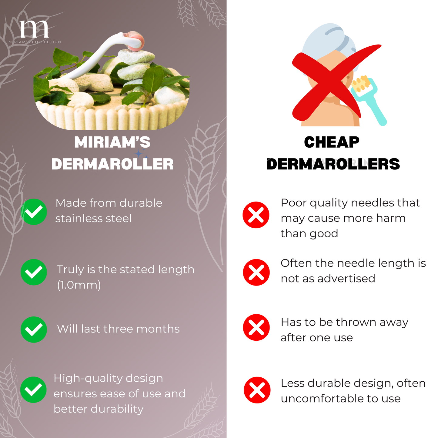 Black Hair Growth Roller (Dermaroller 1.0mm)